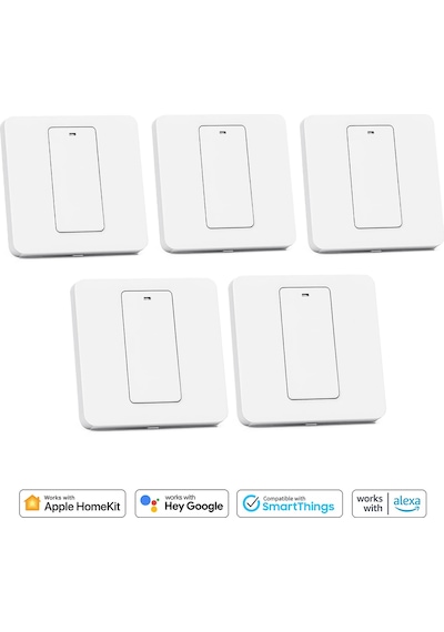 Meross Wi-fi Uzaktan Kontrollü Beş Adet Çift Yönlü Tuşlu Akıllı Anahtar-mss550x-5