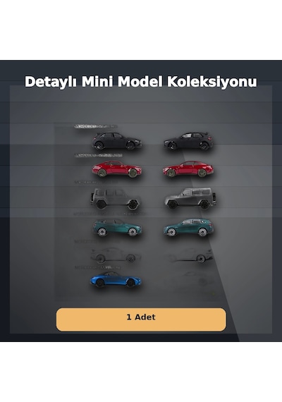 1 Adet Resmi Lisanslı Mini Mercedes-amg Premium Model Araba - Rastgele Gönderim