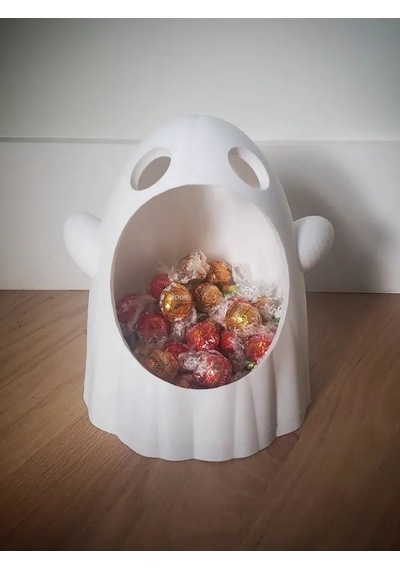 Halloween Cadılar Bayramı Dekoratif Büyük Ağızlı Hayalet Şekerlik Kase Masa Üstü Dekor