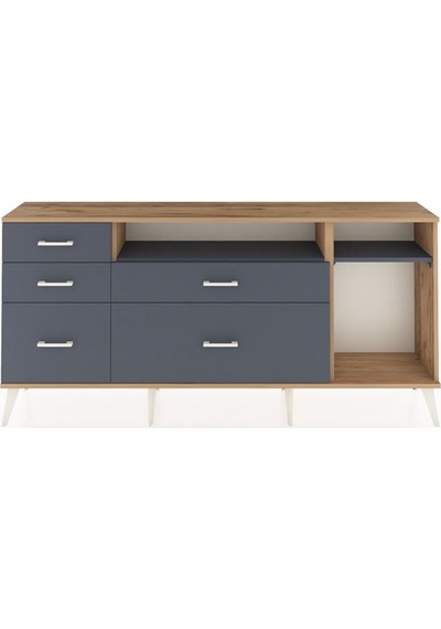 Arges Konsol 2 Raflı 5 Çekmeceli 176x30x83 Çam-antrasit/antrasit Antrasit/antrasit Arges Konsol 2 Raflı 5 Çekmeceli 176x30x83 Çam-antrasit/antrasit Antrasit/antrasit