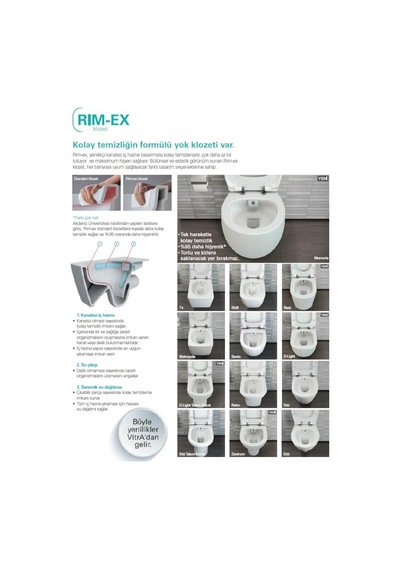 VitrA S50 Kanalsız Rimex Asma Klozet.Sessiz Duroplast Yavaş Kapak