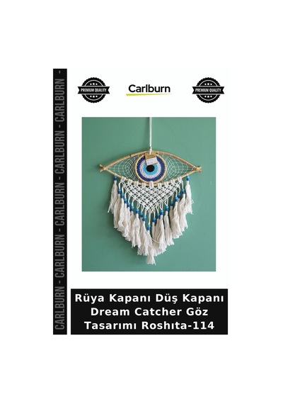 Özel Üretim Dekoratif Duvar Süsü Bohem Rüya Kapanı Düş Kapanı Dream Catcher Göz Tasarımı Roshıta-114