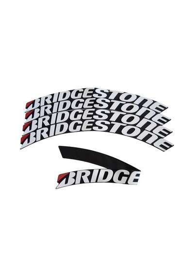 Bridgestone Beyaz Lastik Yazısı 2.5 Cm Ürün 4 Adet + Yapıştırıcı Tutkal