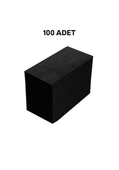 Fasana Garson Katlama Peçete Siyah 100'lü 24 x 24 CM