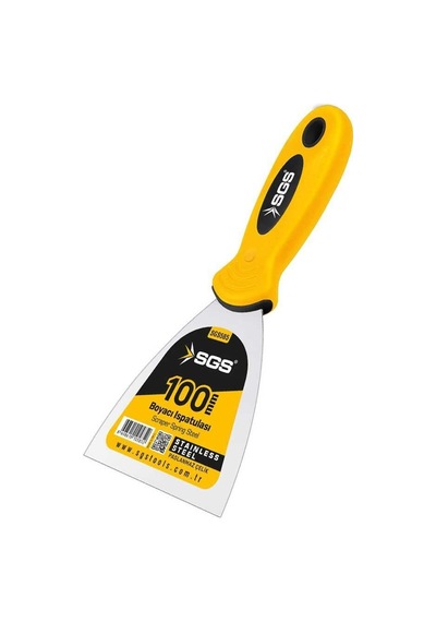 Sgs 585 Spatula Paslanmaz Çelik 100 Mm Sarı