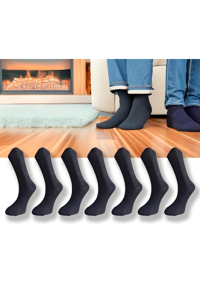 Silk Step 7'li Paket , Düz Desensiz Siyah , Soket Boy Erkek Çorabı 7 Çift Siyah Siyah