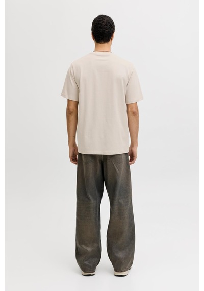 Jack & Jones Jjfrank Erkek Tişört Bisiklet Yaka Kısa Kollu Bej