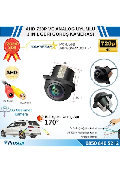 Ahd 720p Ve Analog Çevrilebilir 170 Derece Balıkgözü Geniş Açılı