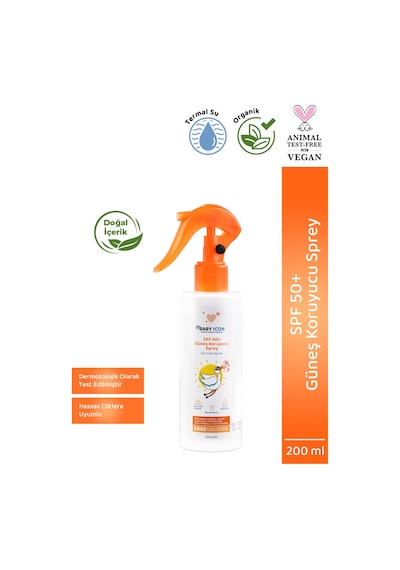 Baby Icon Doğal Güneş Spreyi Spf 50 200 Ml