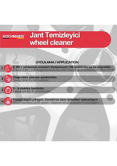 Tr Günlük Jant Temizleyici Hafif Kir Ve Toz Sökücü, Hassas Yüzey Dostu Düzenli Bakım İçin Pratik Jant