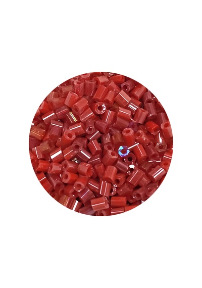 Kesme Cam Boncuk 2mm - 60 Gram - Koyu Kırmızı - Bnc370