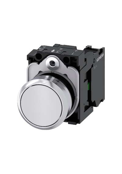 Siemens 3su1152-0ab60-1ba0 - 22mm Metal Işıklı Beyaz Buton