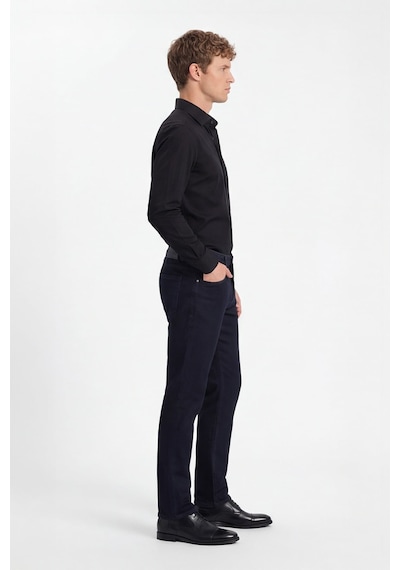Sabri Özel Erkek Lacivert Normal Kesim Regular Fit Beş Cep Normal Bel Denim Pantolon
