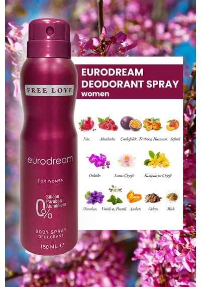 Free Love Eurodream Kadın Deodorant 150 ML