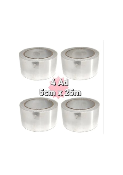 Alüminyum Folyo 5cmx25m 4 Adet Yanmaz Folyo 50mm