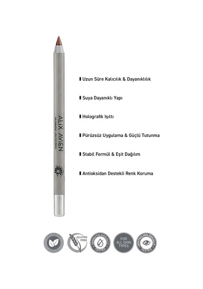 Suya Dayanıklı Kalıcı Holografik Işıltılı Göz Kalemi - Holographic Eye Pencil 09 Playfull Chameleon Kahverengi