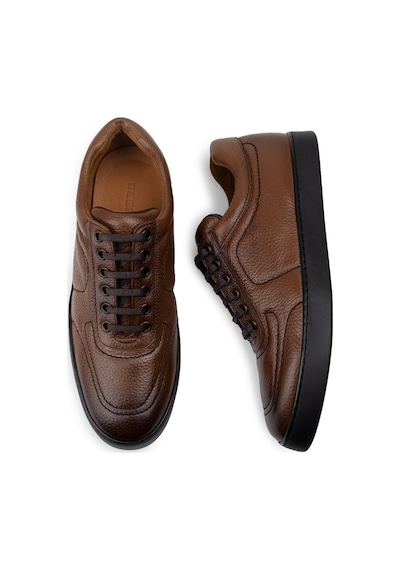 Deery Hakiki Deri Taba Rengi Sneaker Erkek Ayakkabı - 01876Mtbac01 Taba