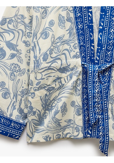 Koton Pamuklu Cepli Bağlama Detaylı 3/4 Geniş Kollu Çiçekli Kimono Mavi Desenli 5sak50030pw Mavi Desenli Koton Pamuklu Cepli Bağlama Detaylı 3/4 Geniş Kollu Çiçekli Kimono Mavi Desenli 5sak50030pw Mavi Desenli