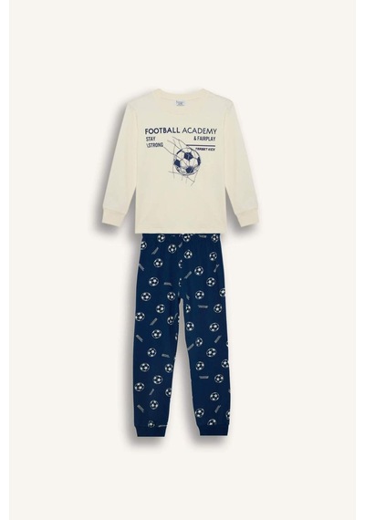 Defacto Regular Fıt 2li Pijama Takımı Erkek Çocuk G9973a826sper98 Ekru-er98 Defacto Regular Fıt 2li Pijama Takımı Erkek Çocuk G9973a826sper98 Ekru-er98
