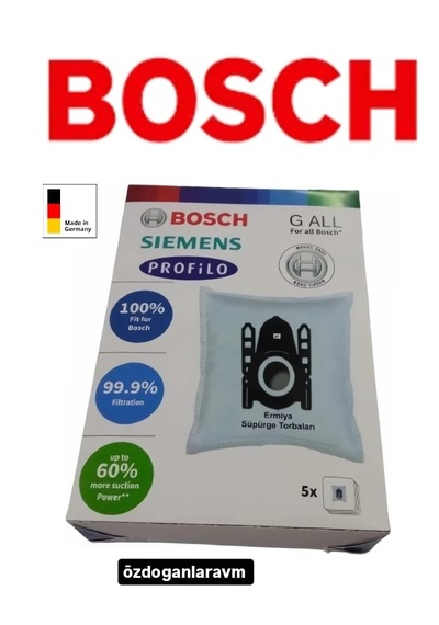 Bosch Uyumlu Prosilence - Proanimal Süpürge Toz Torbası 10 Adet