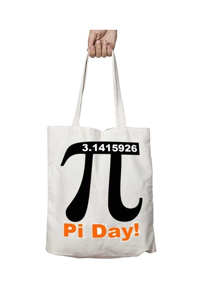 Art Hediye Pi Dayy İki Tarafı Kalıcı Baskılı Yıkanabilir Çanta Çok Renkli