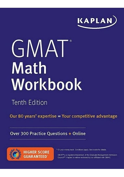 GMAT Math Workbook Over 300 Practice Questions + Online - Kaplan Test Prep 9781506263526