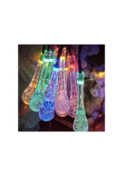 7 M 50 Led Damla 8 Fonksiyonlu Solar Panelli Rgb Evimdeyokyok