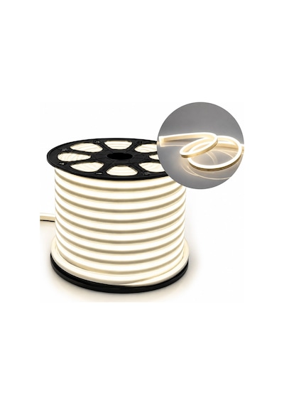Powermaster Pm-5289 Silikon Kaplama 12 Volt 100 Metre Günışığı 4000k Neon Led Şerit Aydınlatma