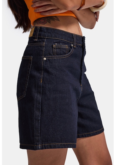 Itsbasic Kadın İndigo Selvedge Diana 7s6-50 Relax Mom Fit Denim Şort