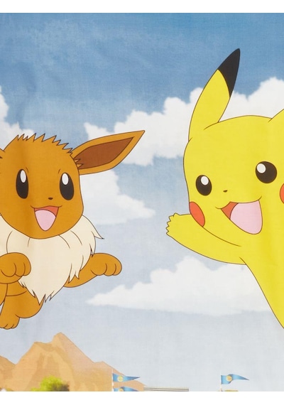 Pokemon Çocuk Nevresim Takımı 155x220 Mavi Mavi