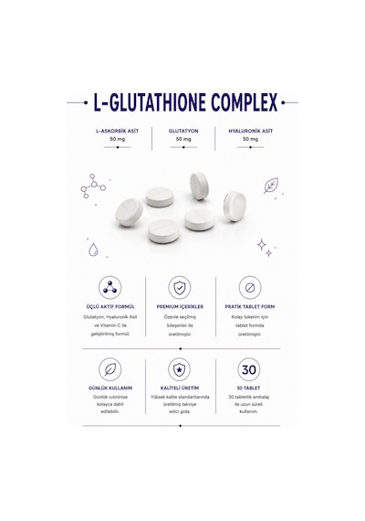 Collagen Forte Platinum L-Glutathione With Hya & Vitamin C 30 Tablet