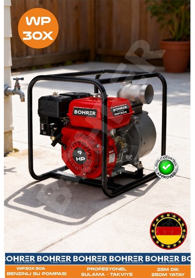 7.5 Hp Santrifüj Benzinli Sulama Bahçe Tarla Pompası Motoru - 3 Parmak 3 İnç