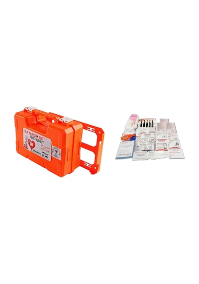 Ecza Dolabı Pl 106 Turuncu Renk + İlkyardım İçerik paketi