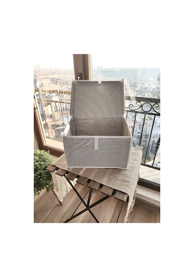 Çok Amaçlı Kutu Mini 40x30x26 Cm Pamuklu Gri Diğer