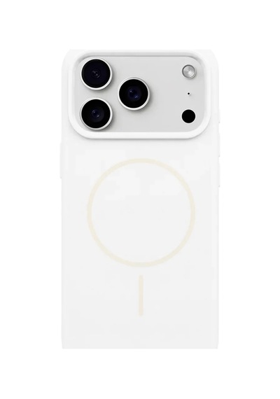 iPhone Uyumlu 17 Pro Max Aura Akıllı Magsafe Animasyonlu Silikon Kılıf Beyaz