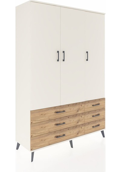 Hyperion Dolap 5 Raflı 6 Çekmeceli Tek Askılı 132x44x195 Aytaşı-aytaşı/çam Aytası/atlas Çam Hyperion Dolap 5 Raflı 6 Çekmeceli Tek Askılı 132x44x195 Aytaşı-aytaşı/çam Aytası/atlas Çam