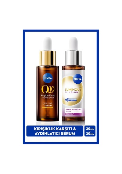 Luminous630 Skin Glow Anında Aydınlatıcı Cilt Bakım Serumu 30ml Ve Q10 Kırışıklık Karşıtı Serum 30ml