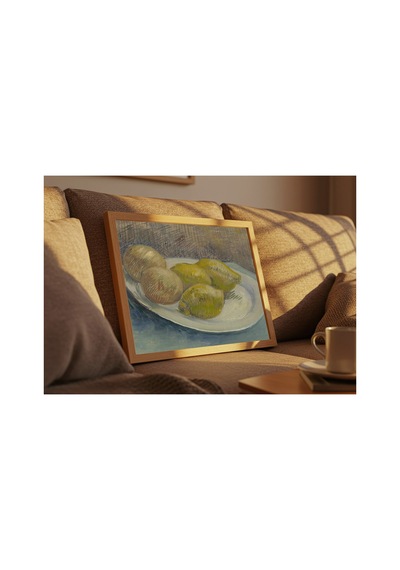 Van Gogh Van Gogh Turunçgil Dolu Tabak Çerçevesiz Poster 21x30 Cm A4 Tablo Van Gogh Duvar Dekoru