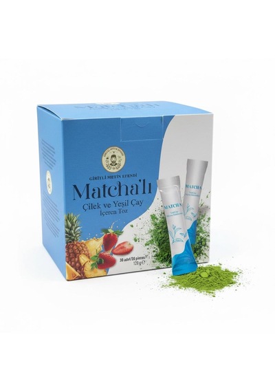Premium Çilek Aromalı Detox Burner Form Maça Çayı 2 Kutu - 60 Adet Giritli Metin Efendi