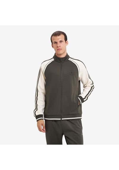 Lescon Haki Erkek Fermuarlı Sweatshirt 26n-1155
