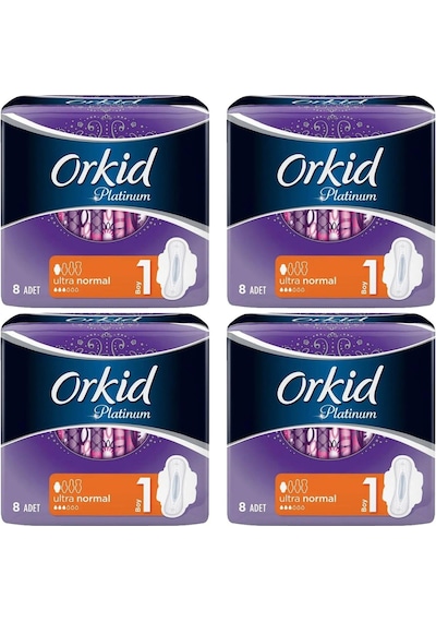 Orkid Platinum Hijyenik Ped Ultra Normal 8'li X 4 Adet