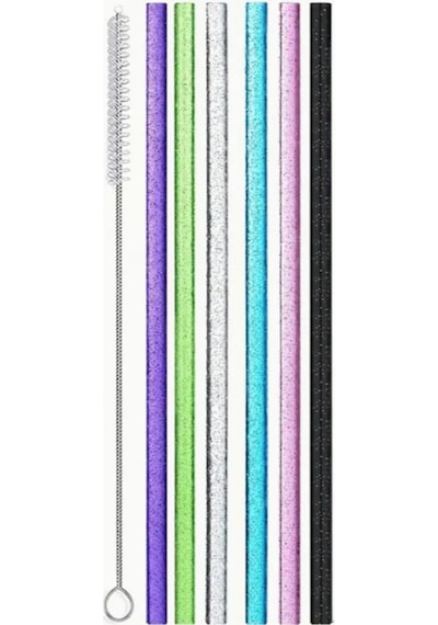 1 Adet Stanl. 40/30 Oz Tumb. Termos Için Renkli Parıltılı Yedek Pipet, 30 Cm Boy / 9 Mm Çap Yeşil