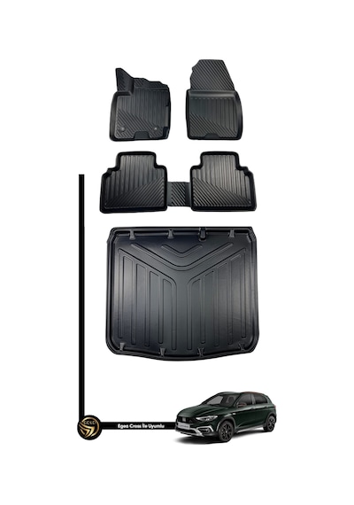Fiat Egea Cross 3d Havuzlu Paspas + Bagaj Havuzu Ikili Set