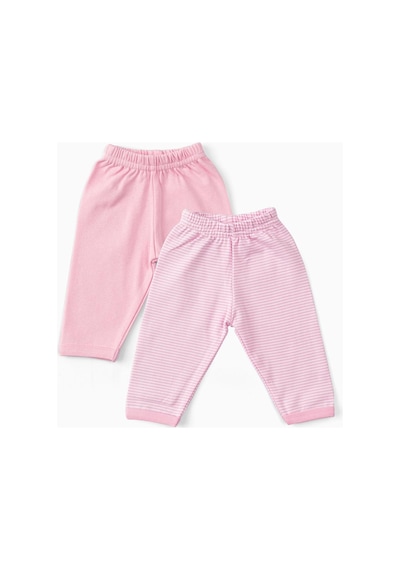 Uygun Bebe 2'li Pamuklu Patiksiz Bebek Pantolonu Pembe