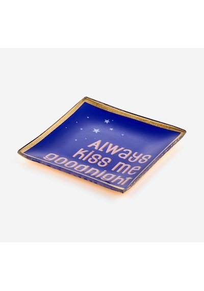 Mavi Cam Kiss Me Goodnight Dekoratif Tabak 10x0,8x10 Cm