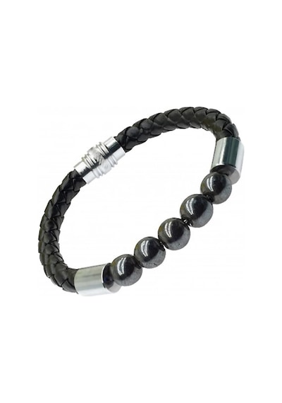 Brezza Lusso Jewelry Hematit Doğal Taşlı Erkek Bileklik Siyah