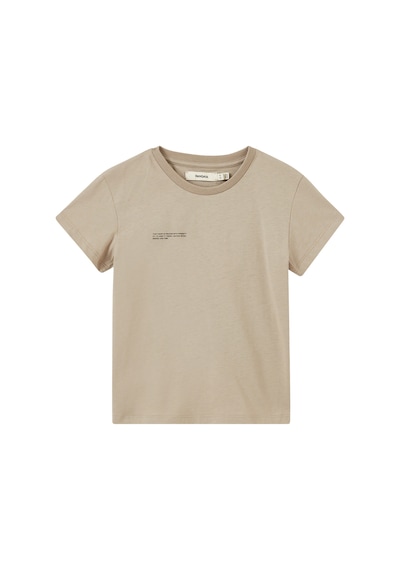 Pangaia Organik Pamuklu Unisex T - Shirt - Taş Rengi Stone