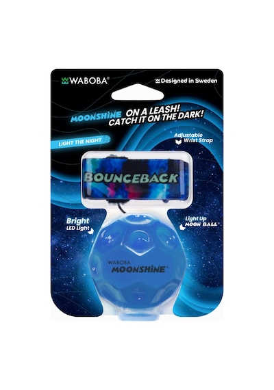 Waboba Led Bounceback Moonshine Işıklı Geri Dönen Ve Yüksek Zıplayan Top Bilek İpli Moon Ball Mavi-8+ Yaş