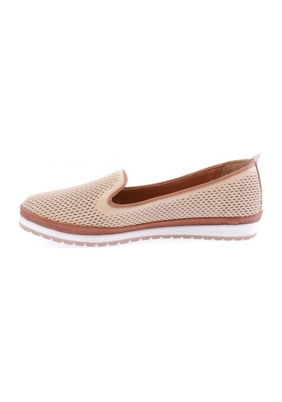 Dgn 201-1-22y Kadin Lazer Baskili Comfort Ayakkabi 201-1-2135-R0919 Krem