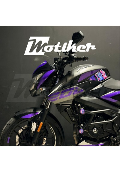 Bajaj Pulsar Ns200 Mor Detay Tasarım Sticker Ettiket Modeli